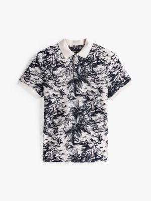 multi regular fit tropical print polo shirt for men tommy hilfiger