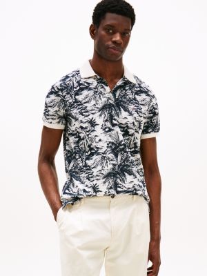 multi regular fit tropical print polo shirt for men tommy hilfiger