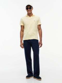 Regular Fit Textured Oxford Pique Polo Shirt — Yellow 2