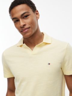 Regular Fit Textured Oxford Pique Polo Shirt — Yellow 3