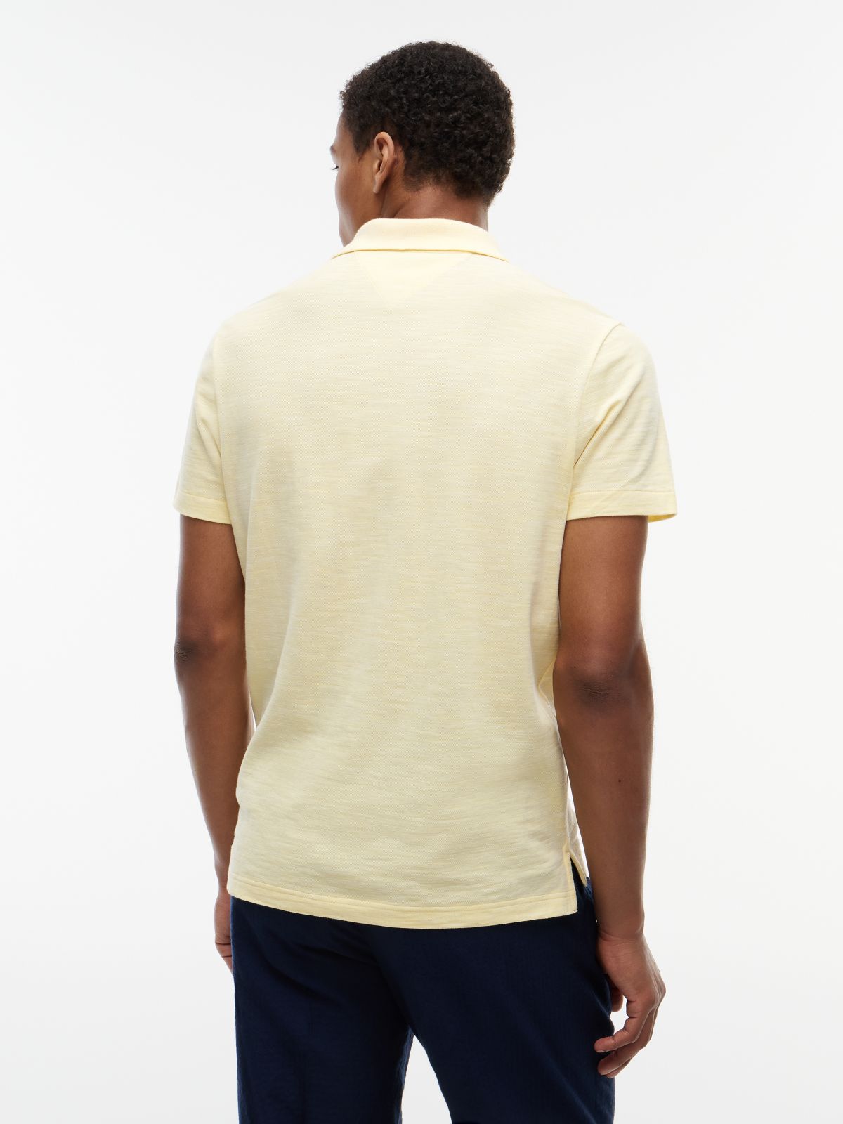 Regular Fit Textured Oxford Pique Polo Shirt — Yellow