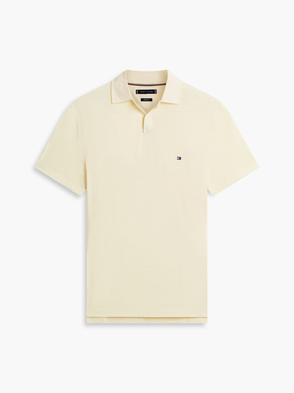 Regular Fit Textured Oxford Pique Polo Shirt — Yellow