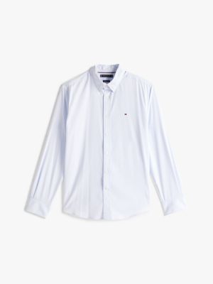 blue performance regular fit micro print shirt for men tommy hilfiger