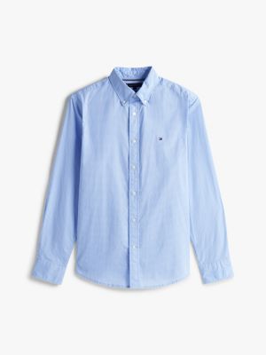 blau th flex regular fit hemd mit print für herren - tommy hilfiger