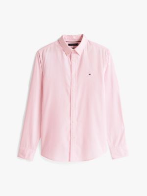 chemise ajustée th flex rose pour hommes tommy hilfiger