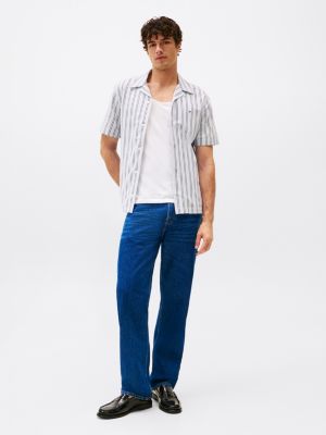 chemise coupe standard rayée manches courtes plusieurs couleurs pour hommes tommy hilfiger