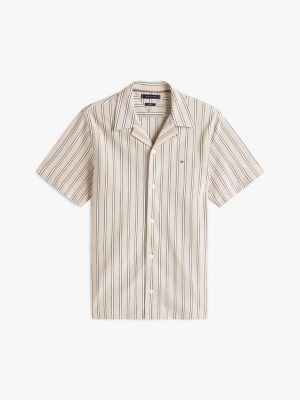 multi regular fit stripe short sleeve shirt for men tommy hilfiger