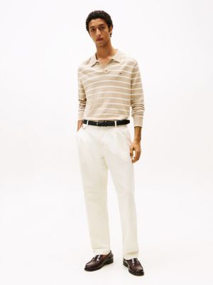 multi polo collar v-neck jumper for men tommy hilfiger