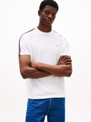 multi global stripe sleeves t-shirt for men tommy hilfiger