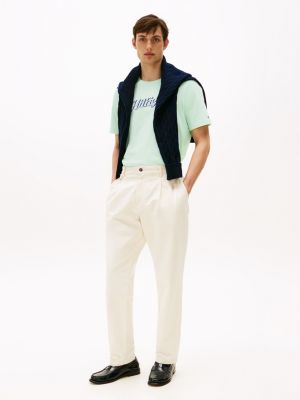 green logo crew neck t-shirt for men tommy hilfiger