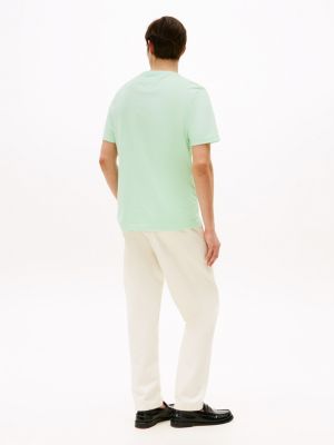 green logo crew neck t-shirt for men tommy hilfiger