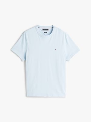 blue logo crew neck t-shirt for men tommy hilfiger