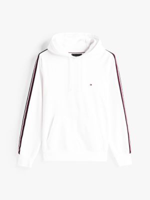 white global stripe drawstring hoody for men tommy hilfiger