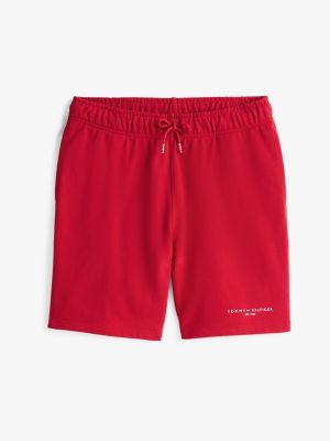 rot sweat-shorts mit logo für herren - tommy hilfiger