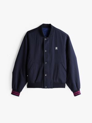 blue reversible bomber jacket for men tommy hilfiger