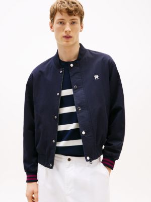 blue reversible bomber jacket for men tommy hilfiger