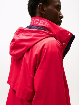 rot regatta-jacke mit relaxed fit für herren - tommy hilfiger