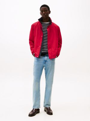 rot regatta-jacke mit relaxed fit für herren - tommy hilfiger