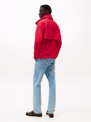 rot regatta-jacke mit relaxed fit für herren - tommy hilfiger
