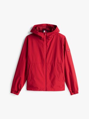 rot regatta-jacke mit relaxed fit für herren - tommy hilfiger