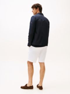 Flag Embroidery Twill Shirt Jacket — Blue 4