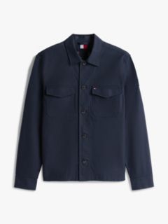 Flag Embroidery Twill Shirt Jacket — Blue 5