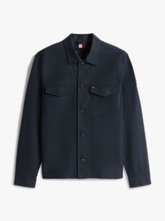 Flag Embroidery Twill Shirt Jacket — Blue 6