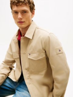 Flag Embroidery Twill Shirt Jacket — Khaki 2