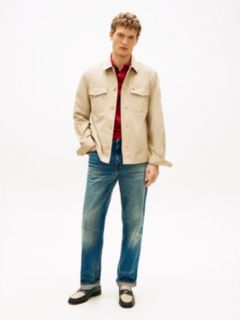 Flag Embroidery Twill Shirt Jacket — Khaki 3