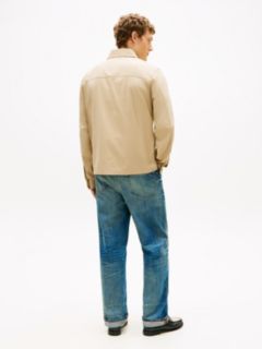 Flag Embroidery Twill Shirt Jacket — Khaki 4