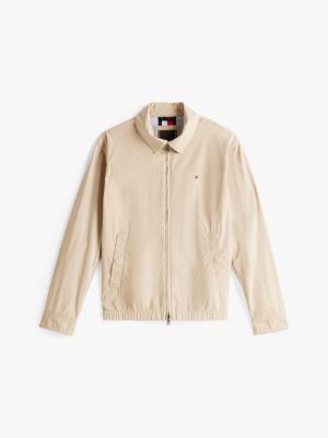 beige lightweight regular fit ivy jacket for men tommy hilfiger