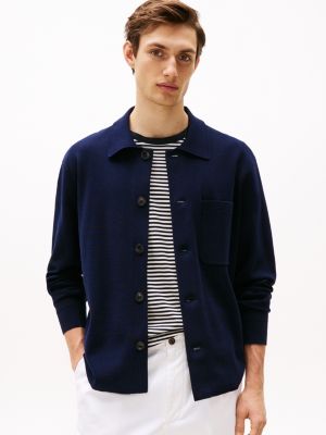 sopracamicia smart casual relaxed fit blue da uomini tommy hilfiger