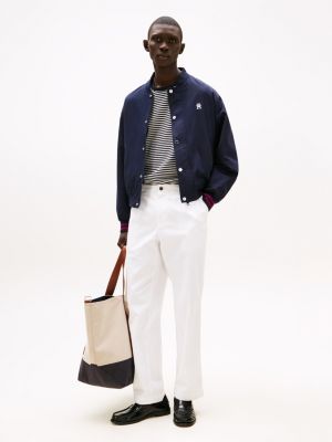 t-shirt smart casual a righe multicolore da uomini tommy hilfiger