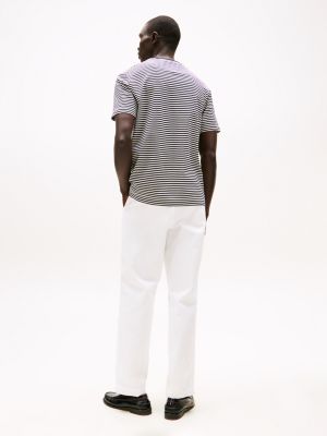 t-shirt smart casual a righe multicolore da uomini tommy hilfiger