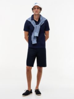 New York Label Regular Fit Textured Stripe Polo Shirt — Blue 2