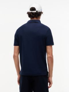 New York Label Regular Fit Textured Stripe Polo Shirt — Blue 4