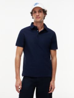 New York Label Regular Fit Textured Stripe Polo Shirt — Blue 1