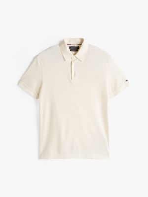 beige smart-casual regular fit poloshirt für herren - tommy hilfiger