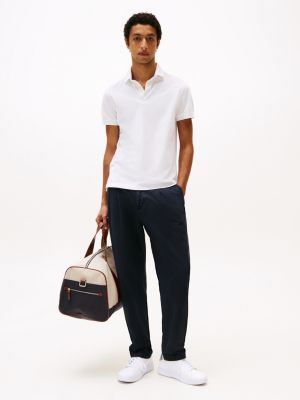 polo coupe standard smart casual blanc pour hommes tommy hilfiger