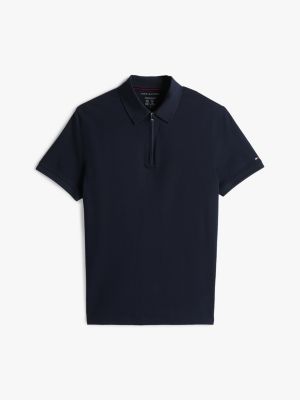 polo coupe standard performance bleu pour hommes tommy hilfiger