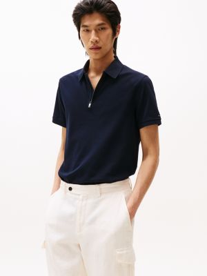 blue performance regular fit polo voor heren - tommy hilfiger