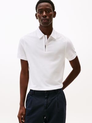 wit performance regular fit polo voor heren - tommy hilfiger