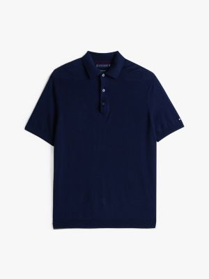 blau smart casual regular fit poloshirt für herren - tommy hilfiger