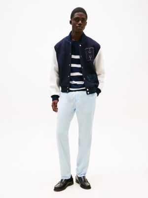 blue harlem relaxed chino van papertouch-katoen voor heren - tommy hilfiger