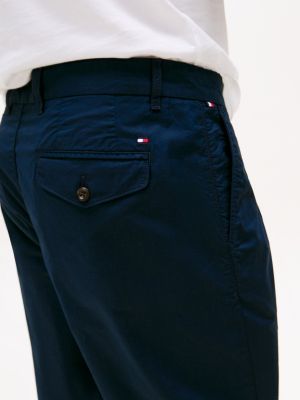 chino décontracté harlem paper touch bleu pour hommes tommy hilfiger