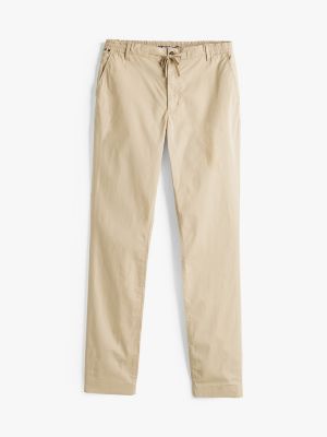 chino denton droit paper touch beige pour hommes tommy hilfiger