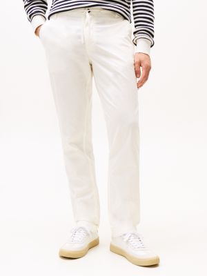 chino denton droit paper touch blanc pour hommes tommy hilfiger