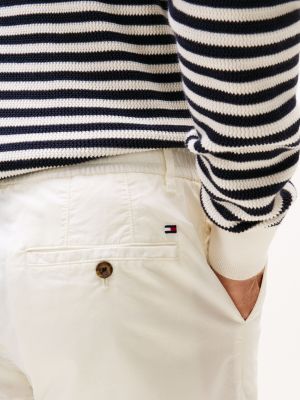 wit denton papertouch chino met rechte broekspijpen voor heren - tommy hilfiger