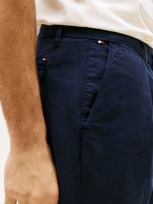 blauw harlem relaxed fit chino voor heren - tommy hilfiger