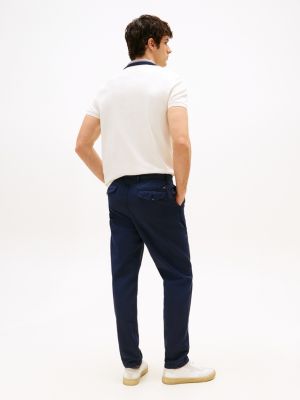 pantaloni chino harlem relaxed fit blu da uomini tommy hilfiger